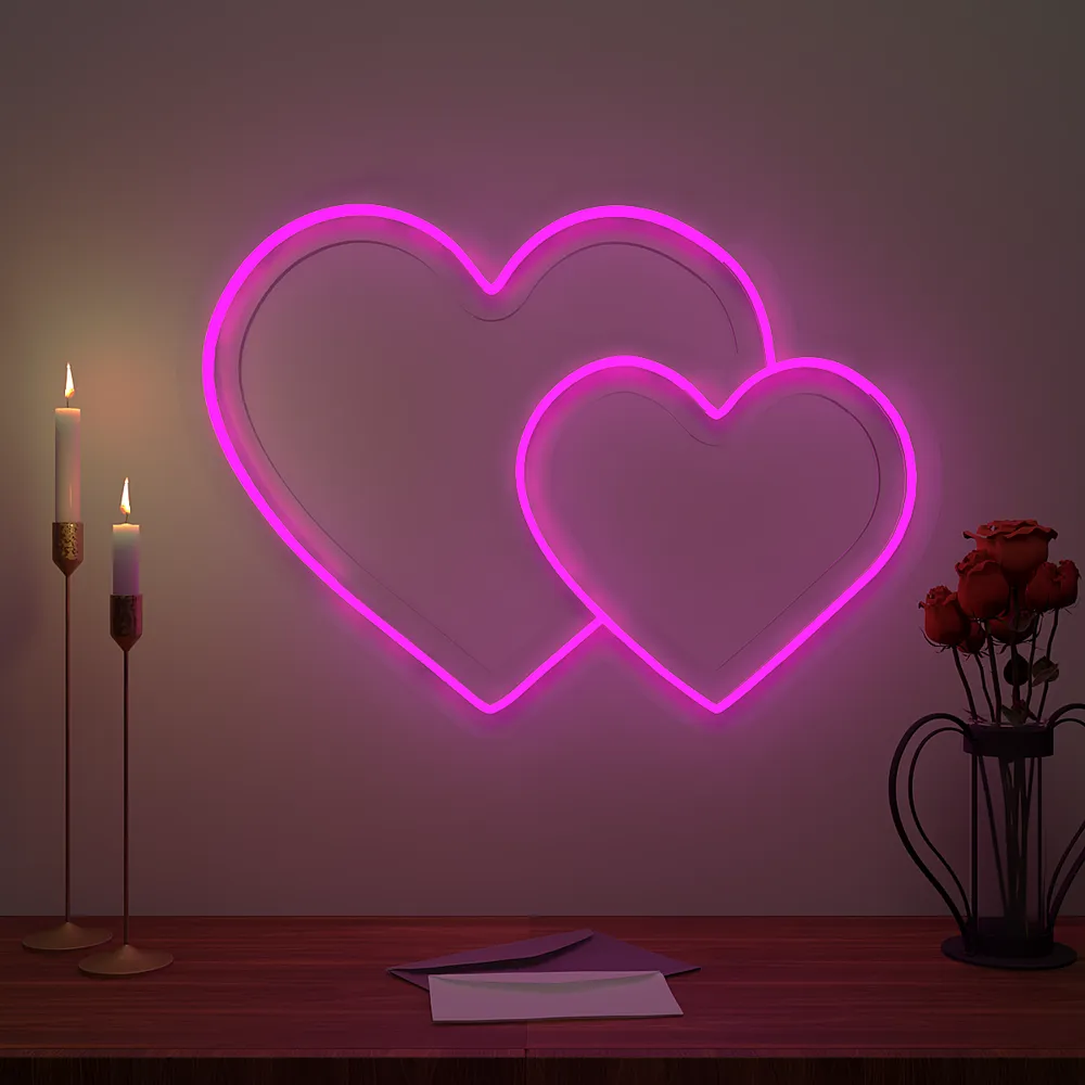Love Heart Neon Light (Available in Multiple Colors) Pink