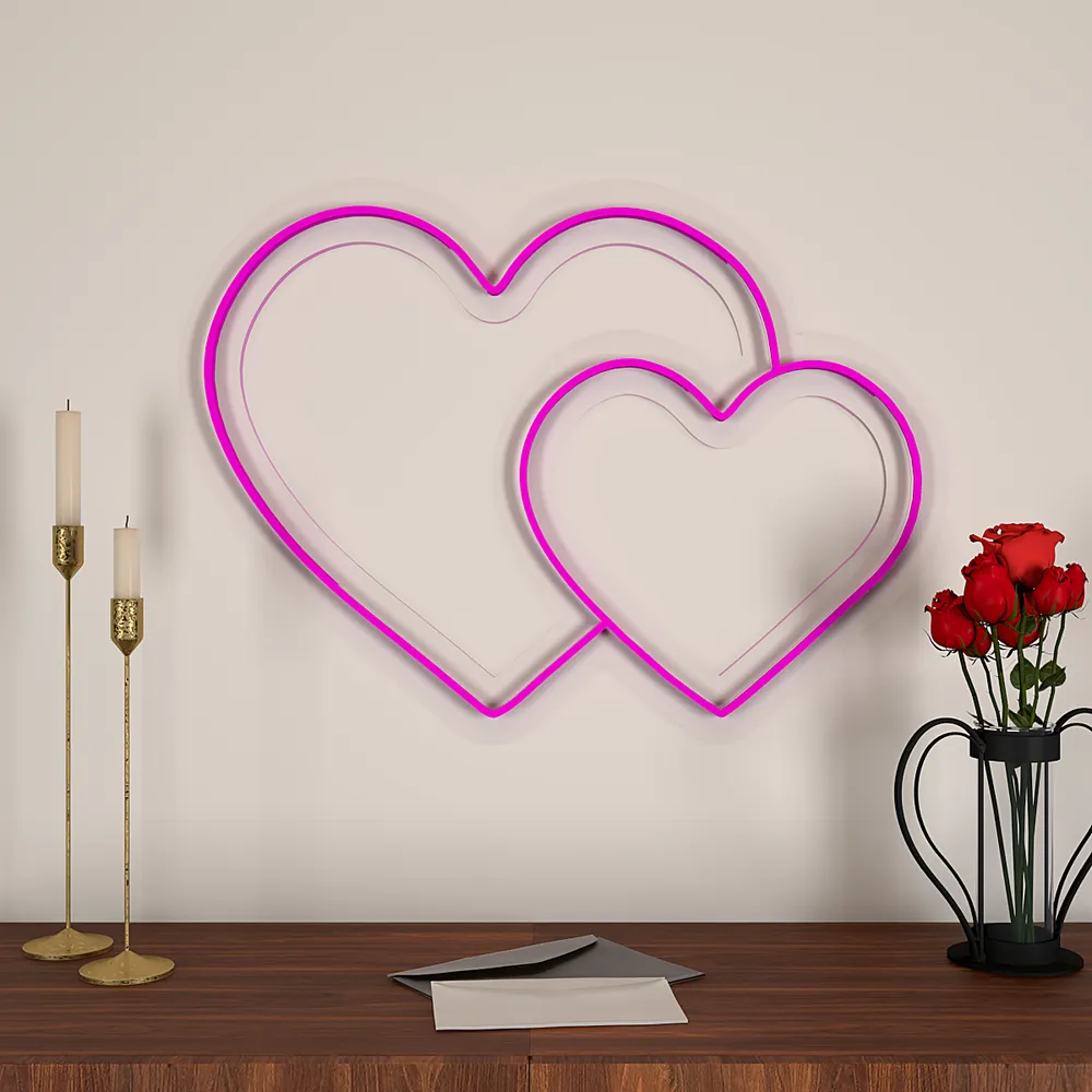 Love Heart Neon Light (Available in Multiple Colors) Pink