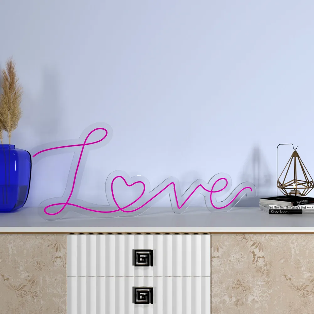 Love Neon LED Light (Available in Multiple Colors) Blue