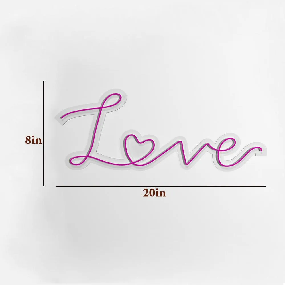 Love Neon LED Light (Available in Multiple Colors) Blue