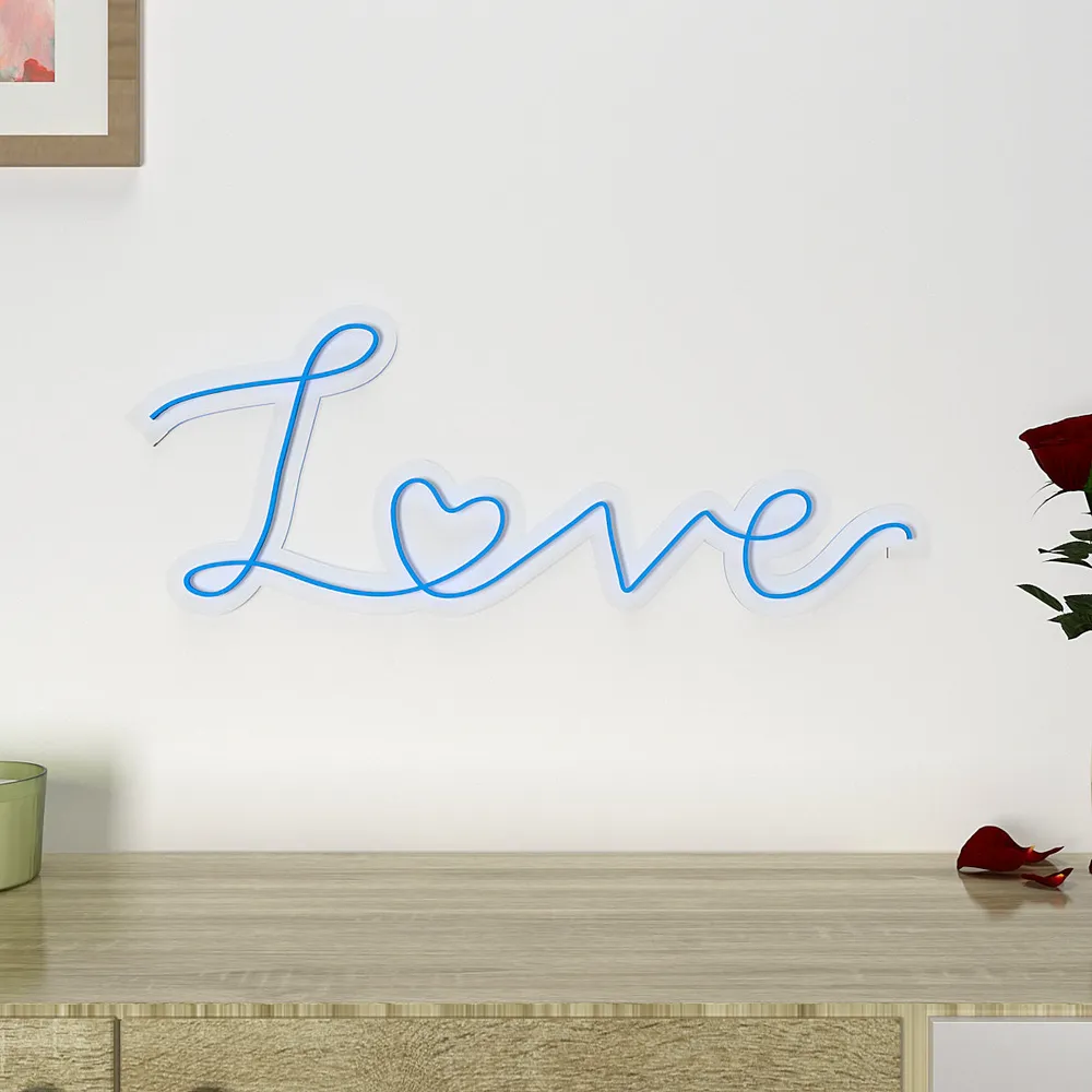 Love Neon LED Light (Available in Multiple Colors) Blue