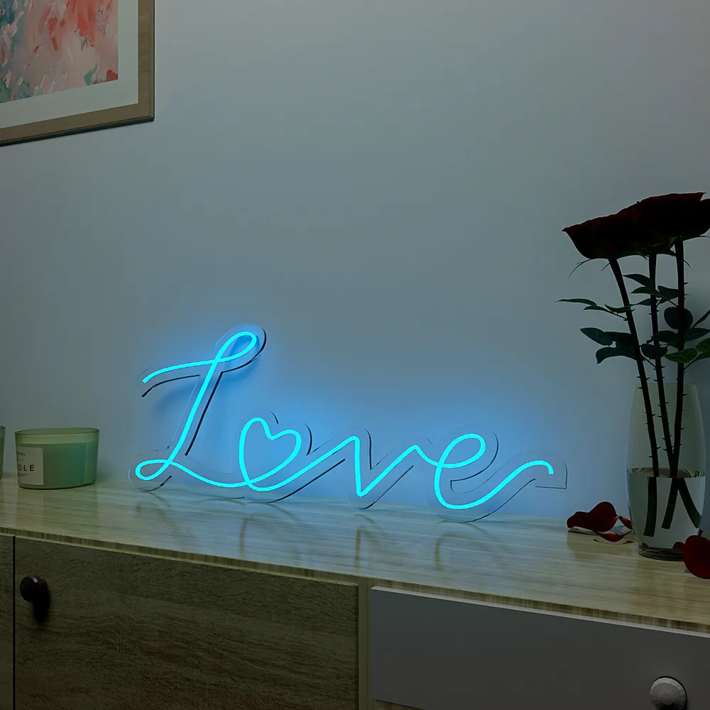 Love Neon LED Light (Available in Multiple Colors) Blue