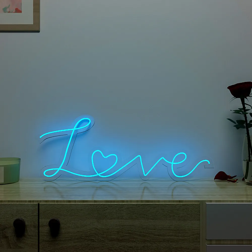 Love Neon LED Light (Available in Multiple Colors) Blue