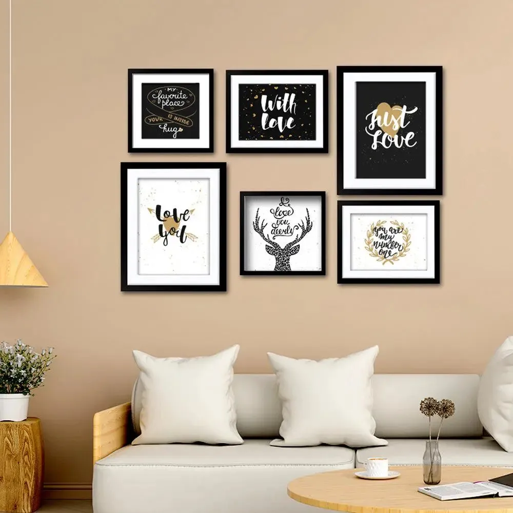 Love  Wall Frame Photo Collage Set of 6