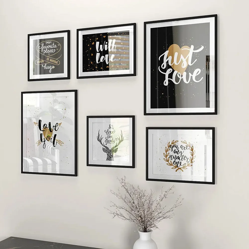 Love  Wall Frame Photo Collage Set of 6