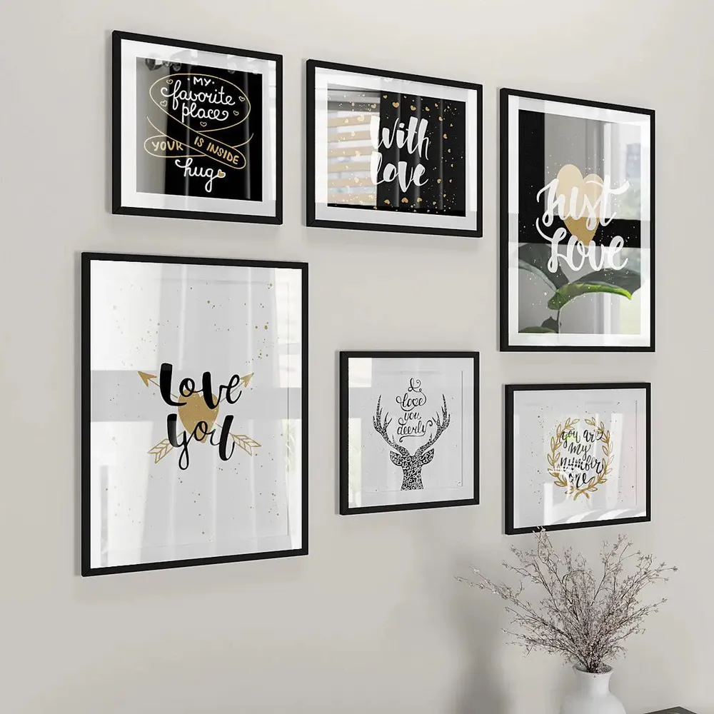 Love  Wall Frame Photo Collage Set of 6