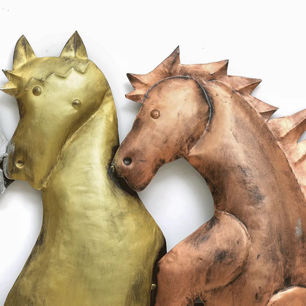 Luck Of 7 Horses Metal Wall Art With Led