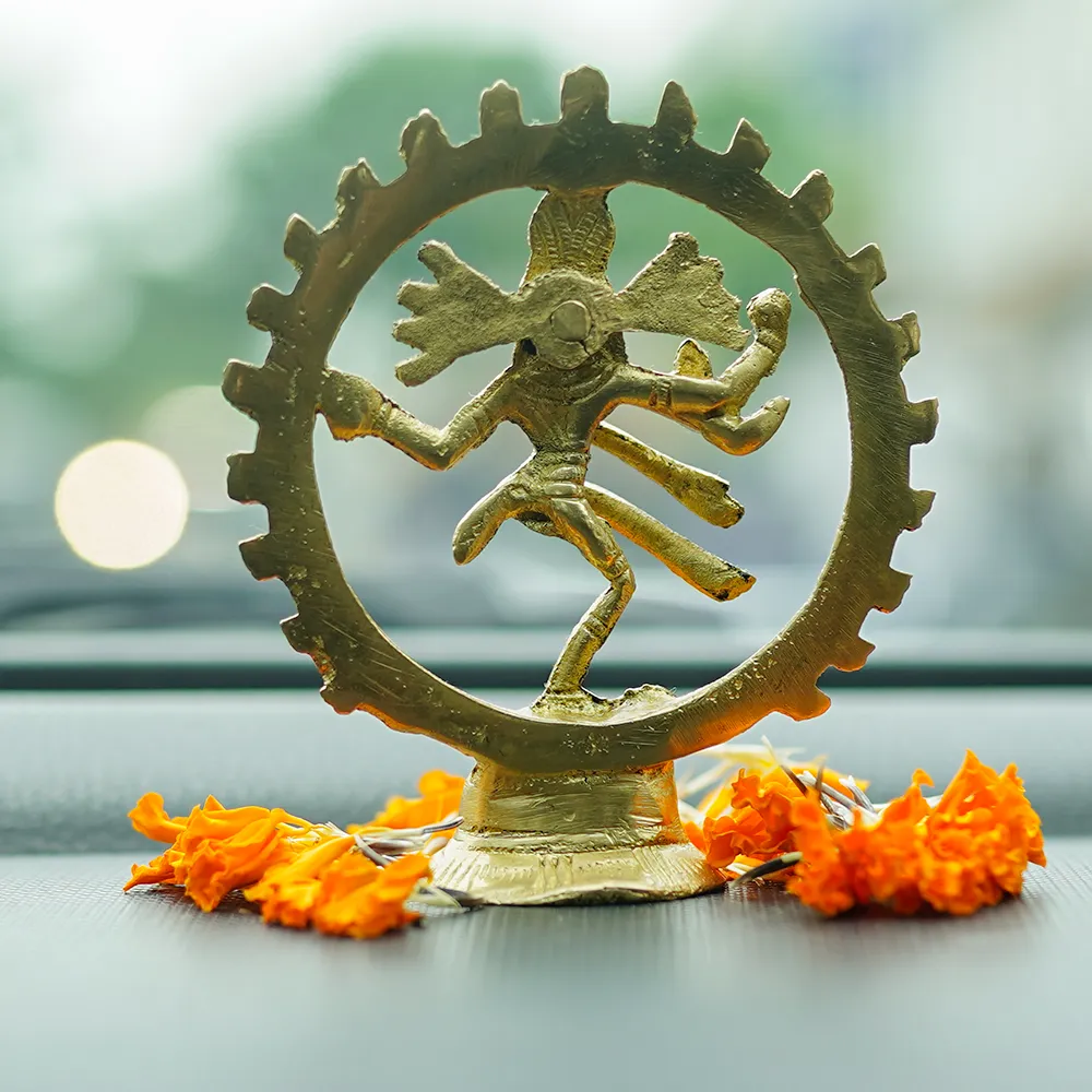 Lucky Natraj Figurine Brass Handcrafted Decorative Sculpture