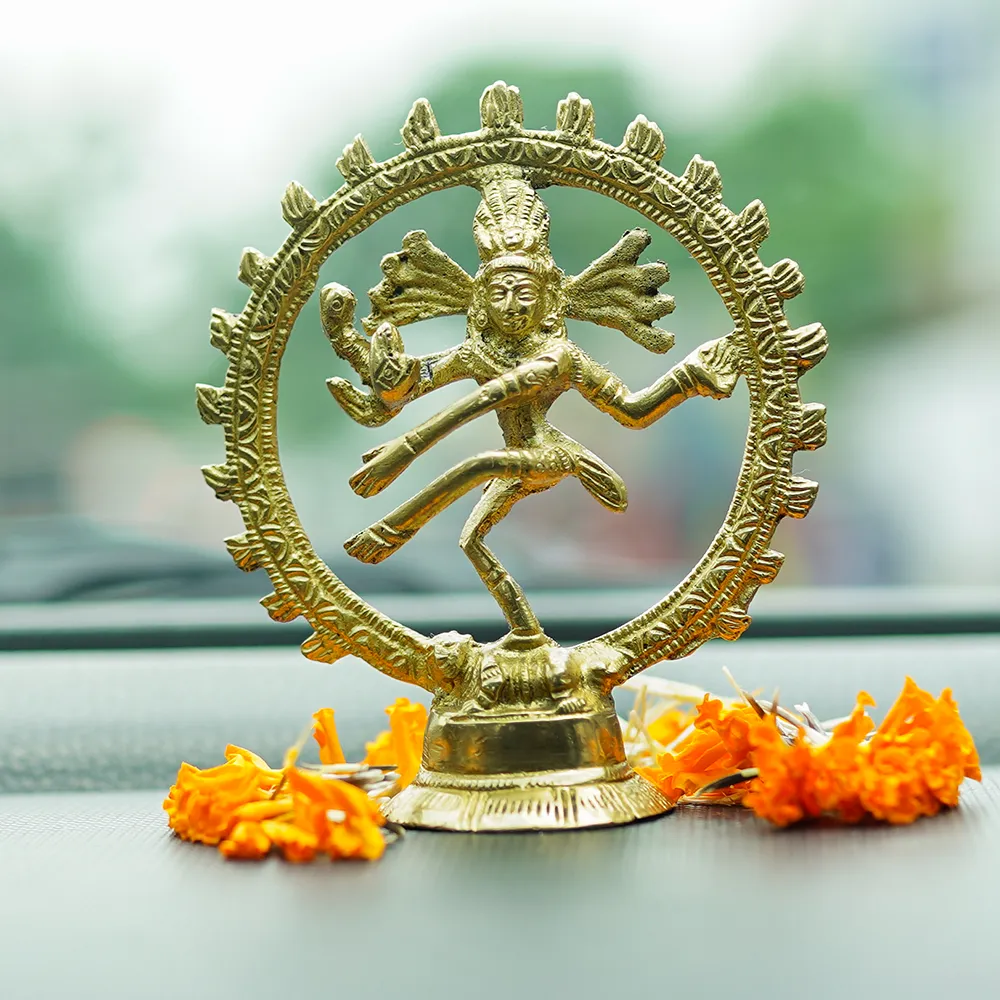 Lucky Natraj Figurine Brass Handcrafted Decorative Sculpture