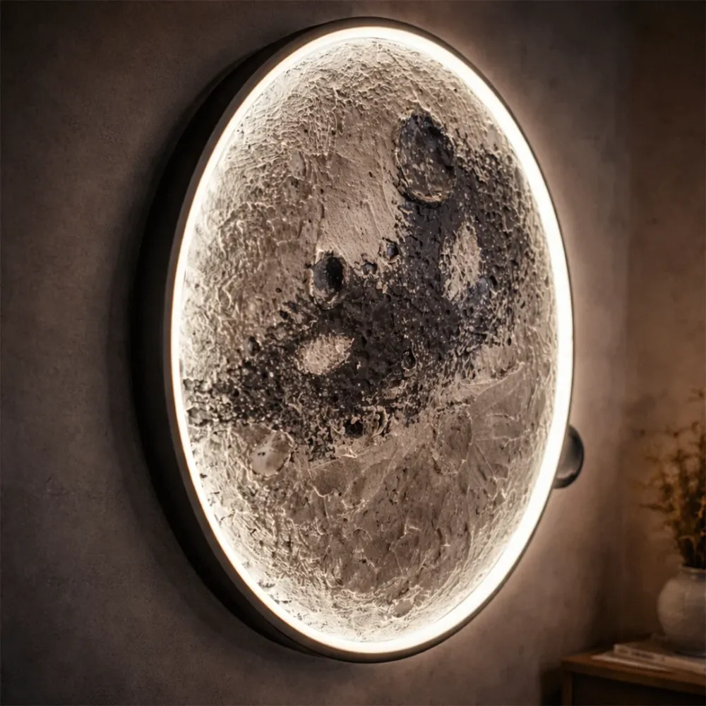 WallMantra LunarGlow 3D Moon Wall Light – Premium LED Decorative Wall Lamp 
