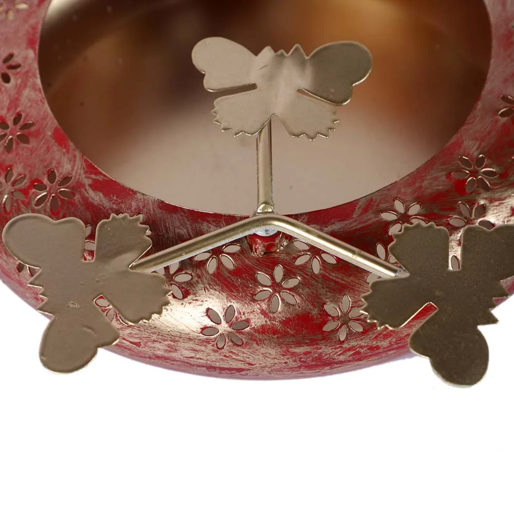 Luscious Red & Gold Decorative Urli Bowl Set Of 3