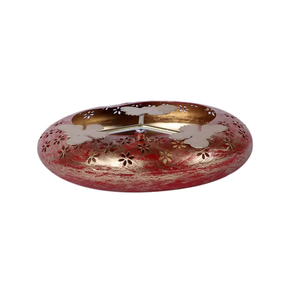 Luscious Red & Gold Decorative Urli Bowl Set Of 3