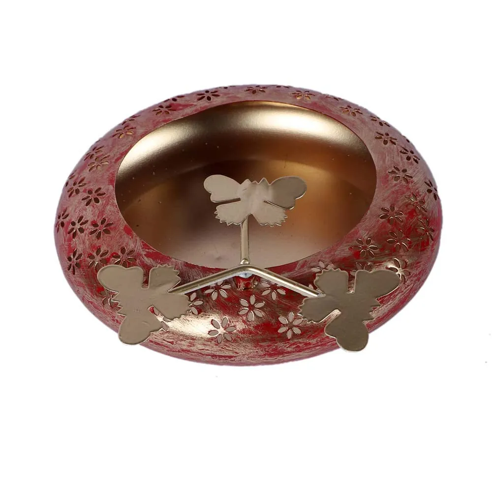 Luscious Red & Gold Decorative Urli Bowl Set Of 3