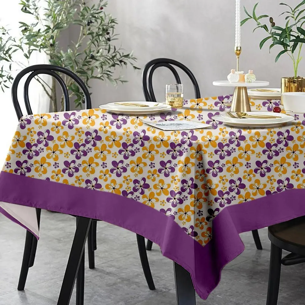 Lushomes 12 Seater Shadow Printed Dining Table Cloth (Pack of 1)