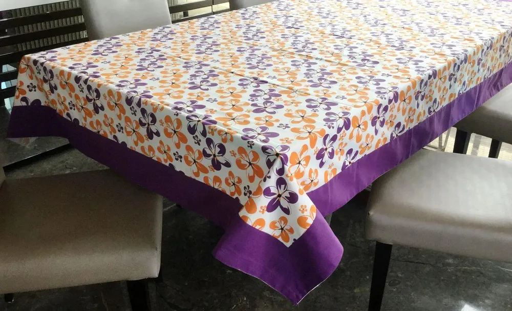 Lushomes 12 Seater Shadow Printed Dining Table Cloth (Pack of 1)