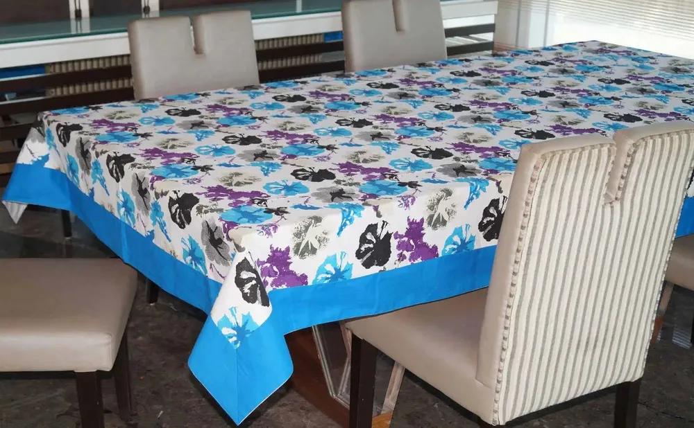 Lushomes 12 Seater Watercolor Printed Dining Table Linen (Pack of 1)