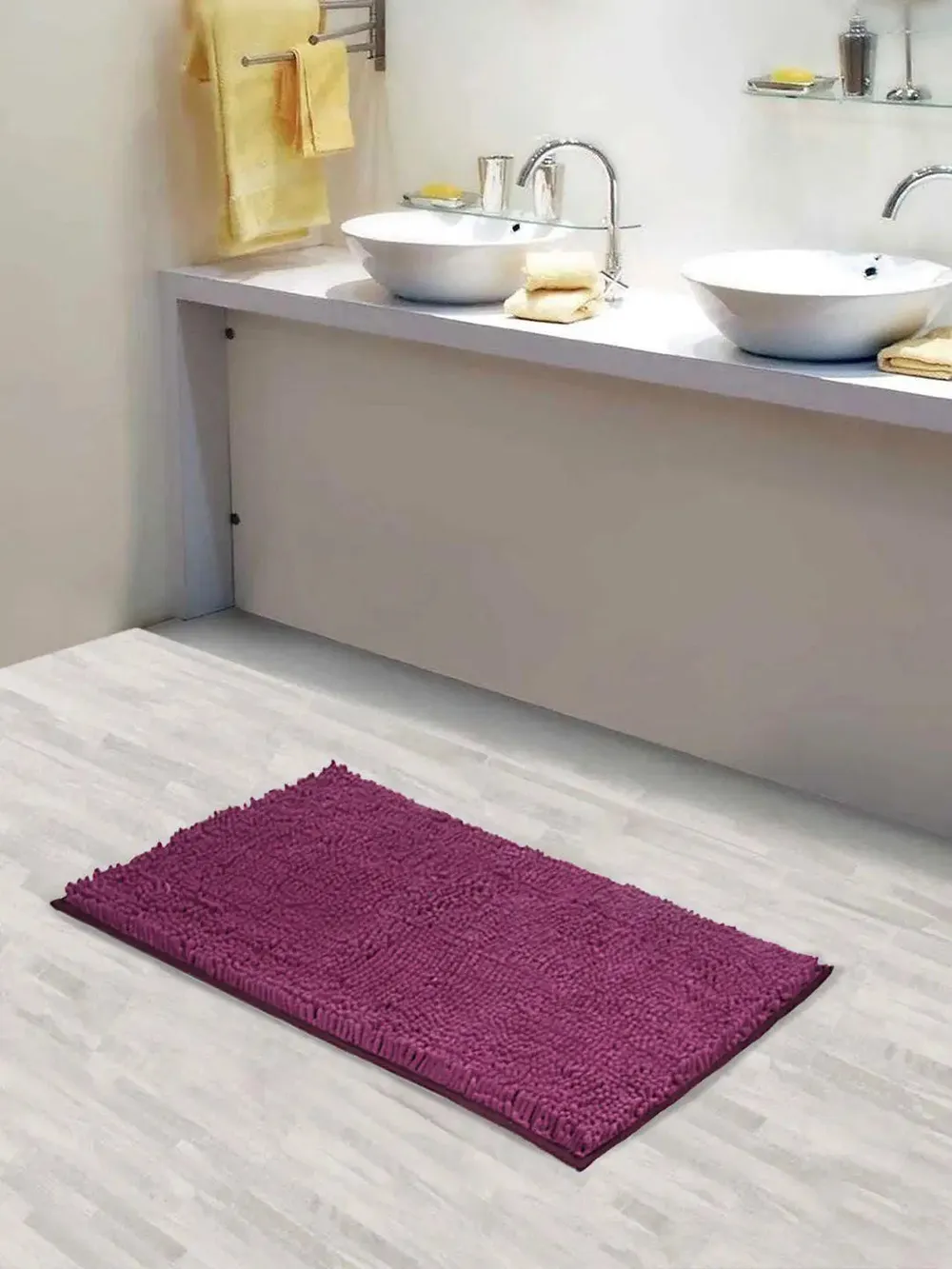 Lushomes 2200 GSM Purple Bathroom Rug