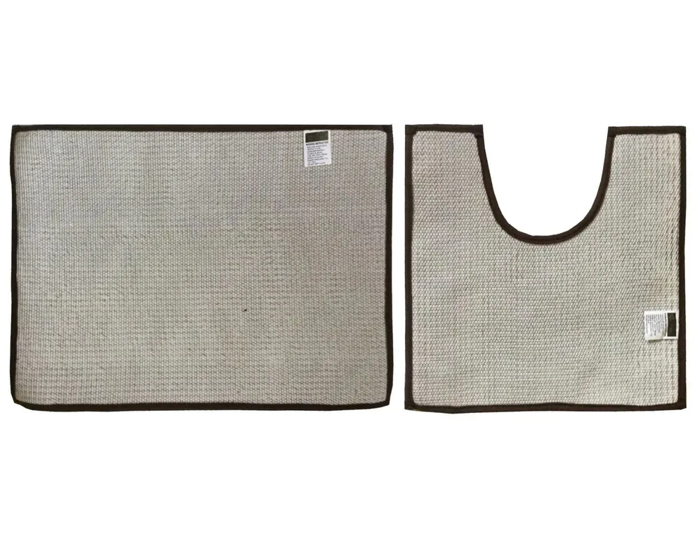 Lushomes Anti-Slip 2200 GSM Bathroom Mat Set with High Pile Microfiber