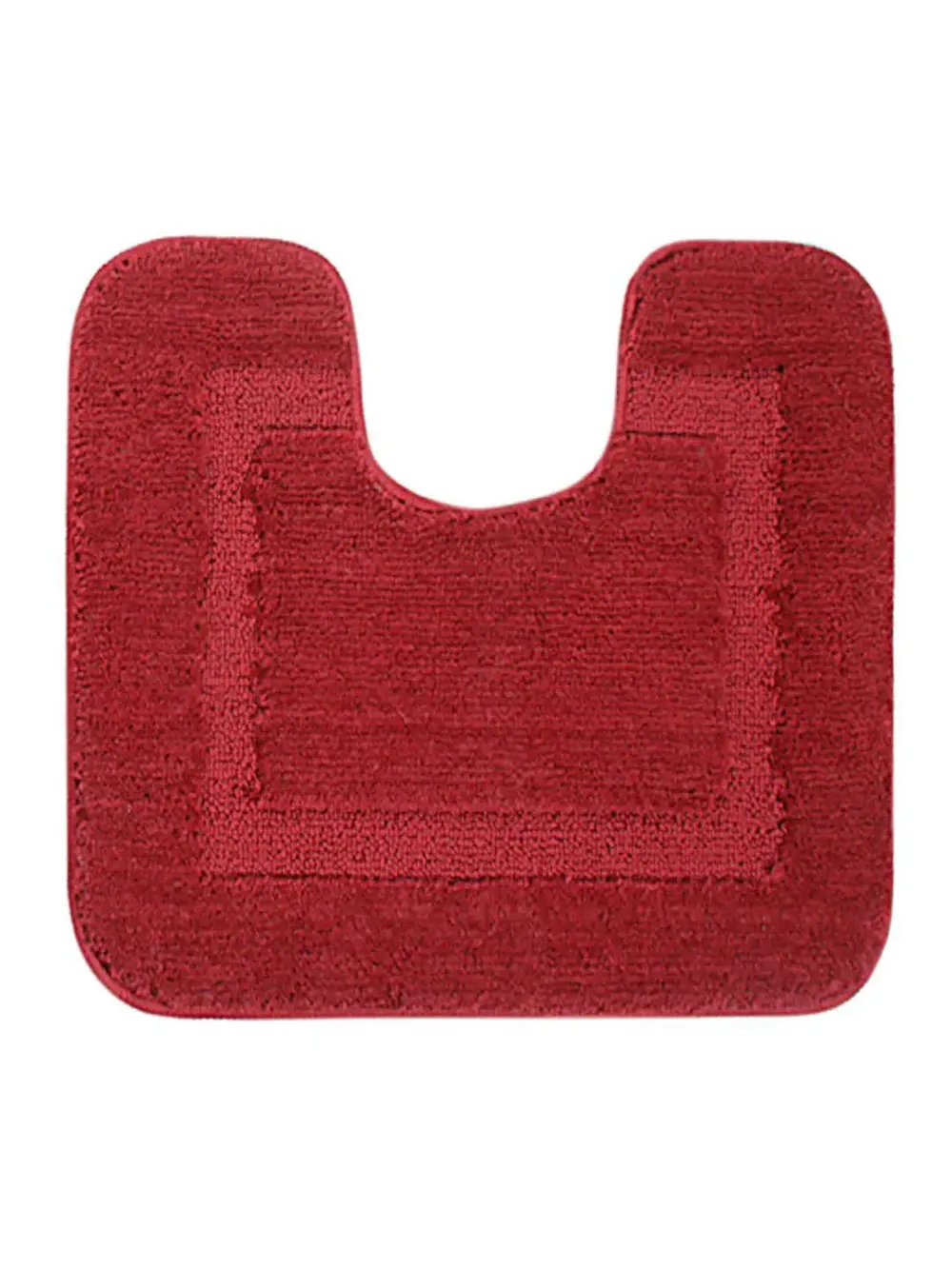 Lushomes Anti-Slip Microfiber Polyester Red Small Bath Mat Set
