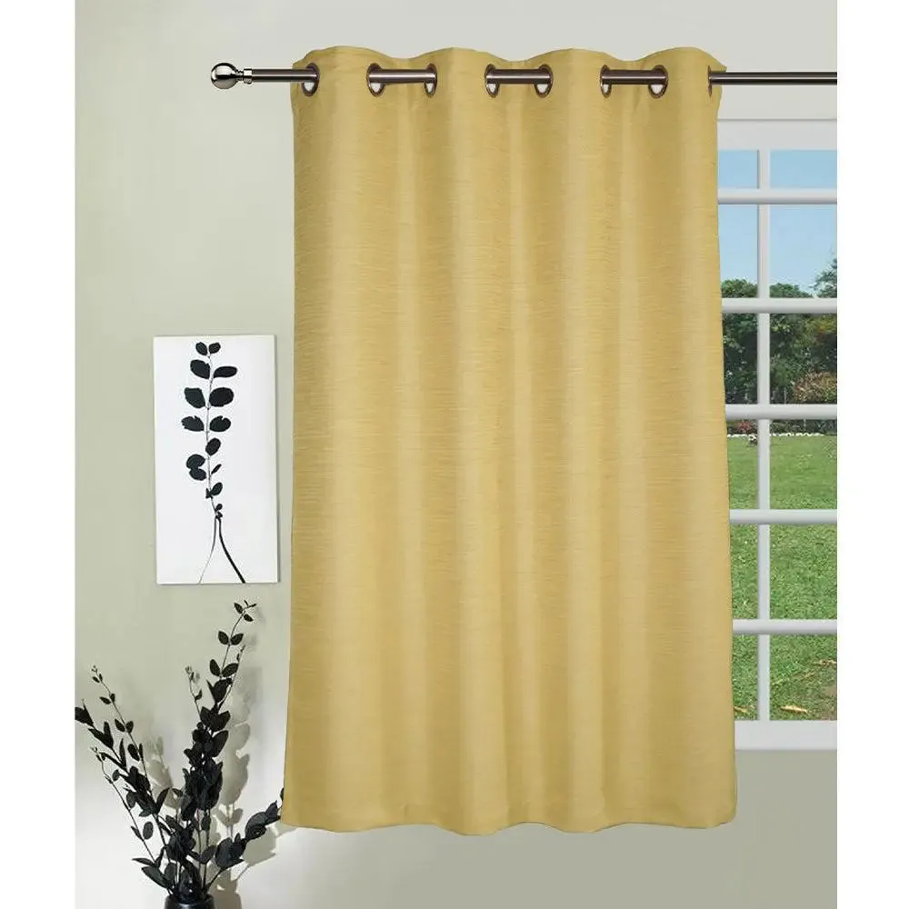 Lushomes Beige Matka Silk Curtain for Windows