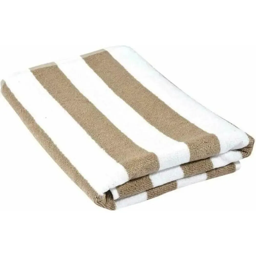Lushomes Beige & White Pool Towel for Men & Women (1 piece)