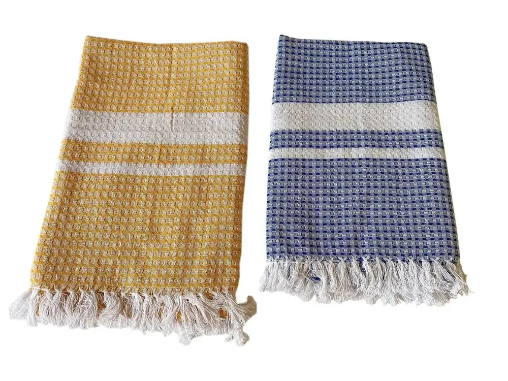 Lushomes Best Bath Towel Checks Combo (Pack of 2)