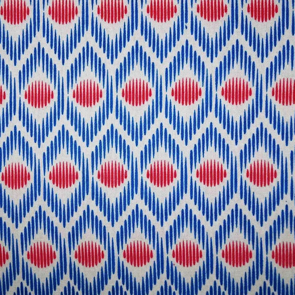 Lushomes Blue Diamond Printed Cotton Curtains for Living Room/Home (Pack of 1)