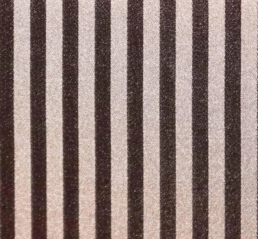 Lushomes Brown Satin Striped Blackout Window Curtain