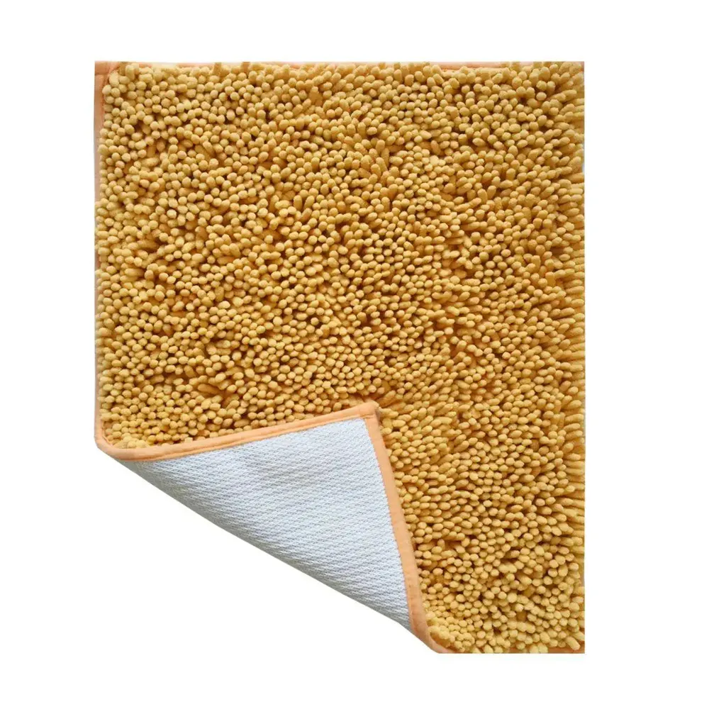 Lushomes Chenille Beeswax Durable High Pile Microfiber Bathmat Set