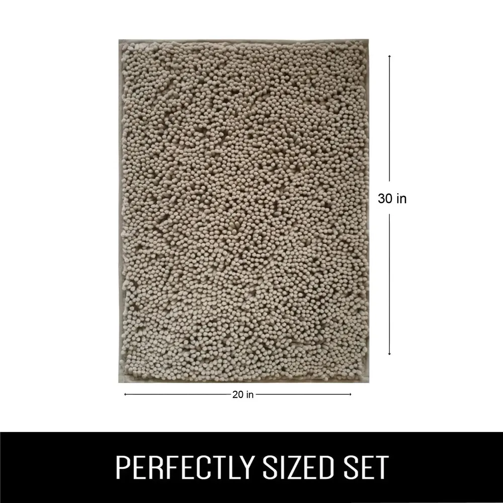 Lushomes Chenille Dove Bathmat (2200 GSM)