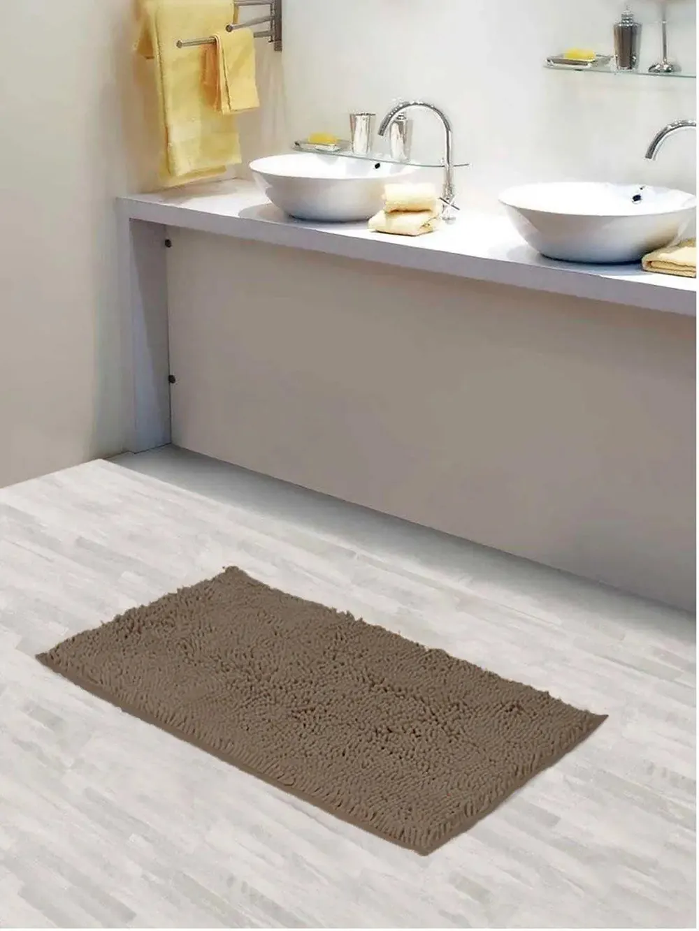 Lushomes Chenille Dove Bathmat (2200 GSM)