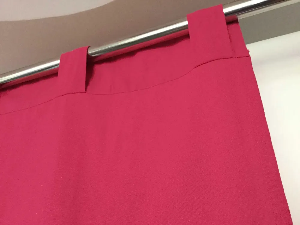 Lushomes Cotton Pink Rod Pocket Window Curtains