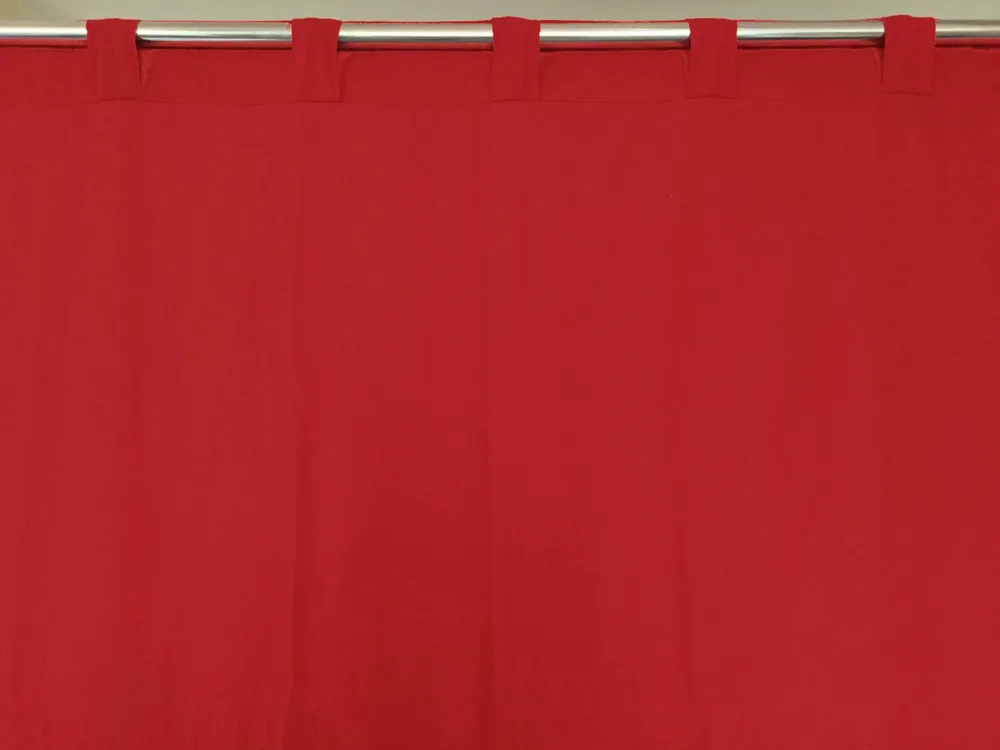 Lushomes Cotton Red Rod Pocket Curtain for Window