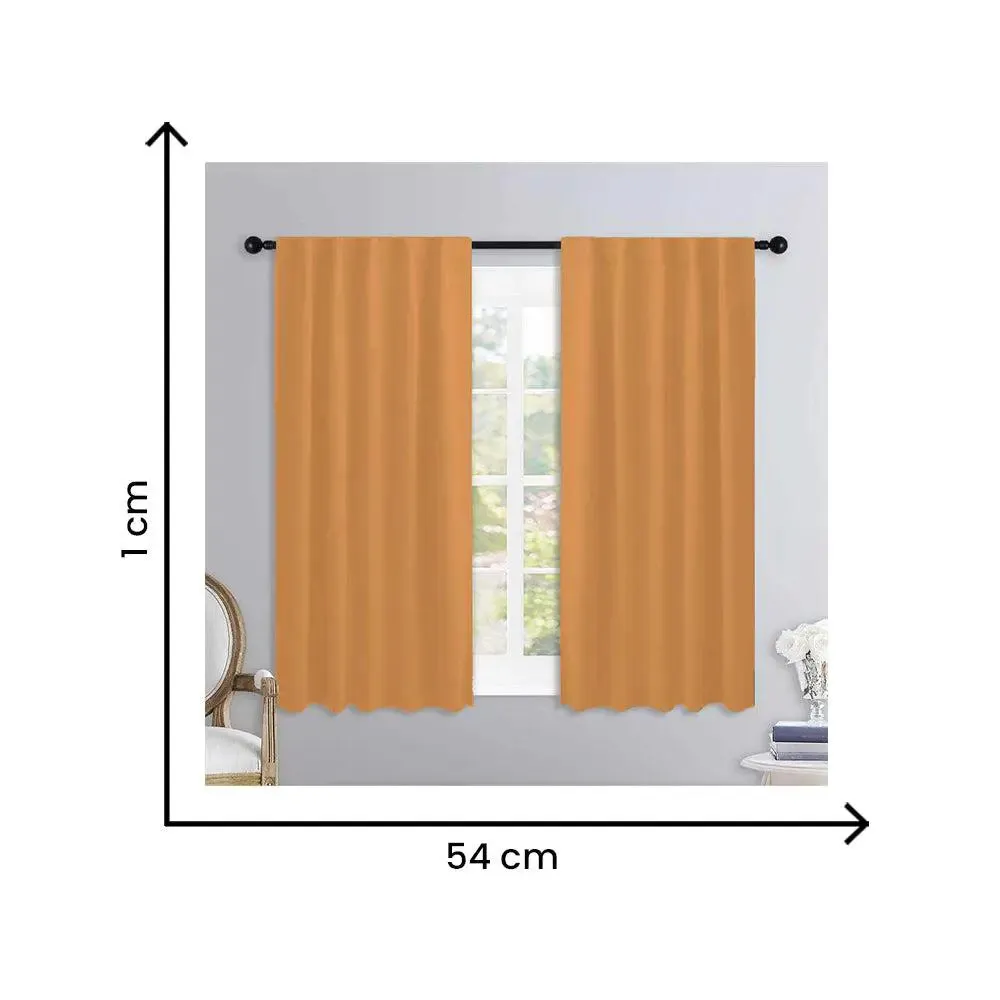 Lushomes Cotton Yellow Rod Pocket Window Drapes