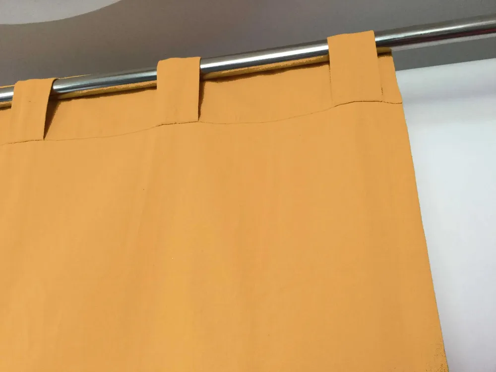 Lushomes Cotton Yellow Rod Pocket Window Drapes