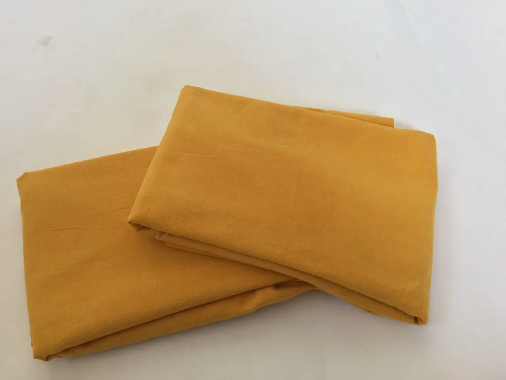 Lushomes Cotton Yellow Rod Pocket Window Drapes