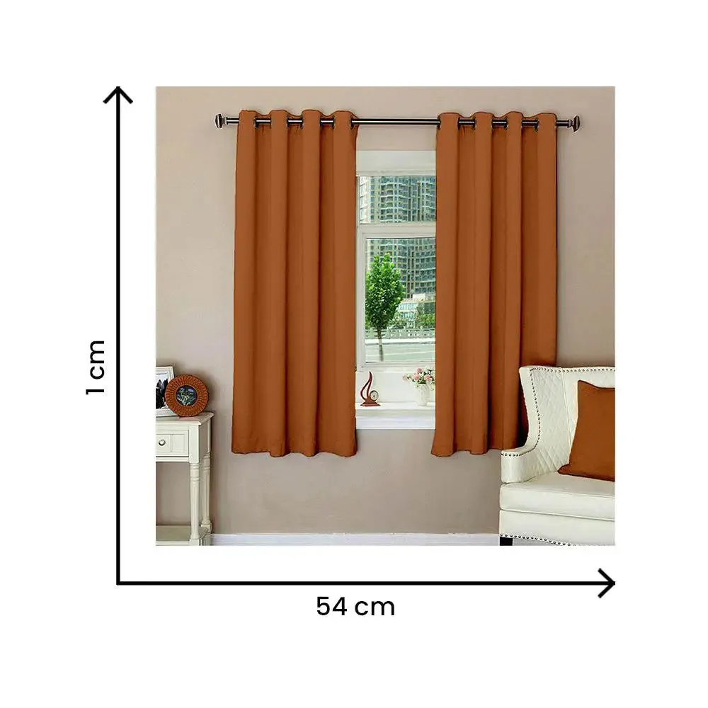 Lushomes Dark Brown Blackout Curtain with 8 Metal Eyelets