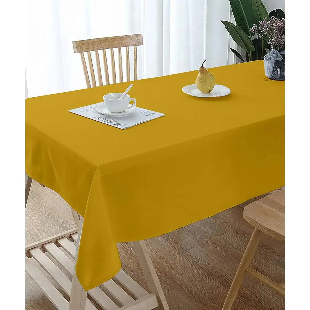 Lushomes Dark Yellow Classic Dining Table Cloth (Pack of 1)