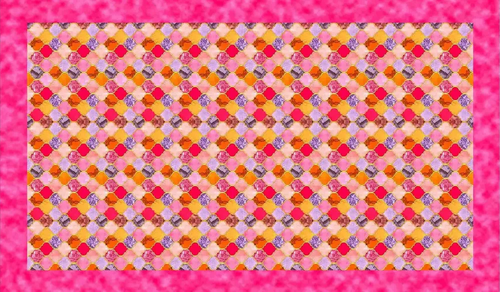 Lushomes Digital Printed Pink Themed Table Cover for 6 Seater (Pack of 1)