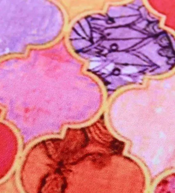 Lushomes Digital Printed Pink Themed Table Cover for 6 Seater (Pack of 1)