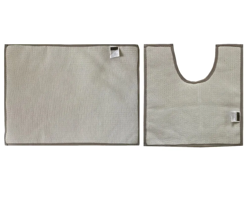 Lushomes Dove 2200 GSM Bathmat Set with High Pile Microfiber