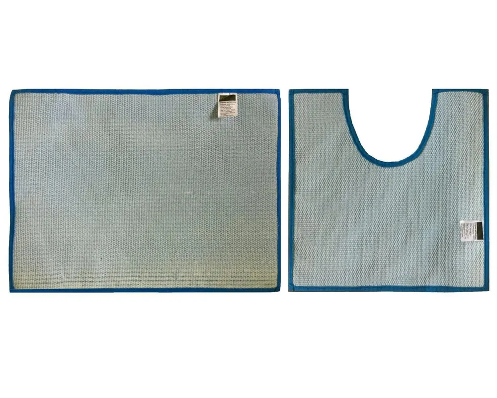 Lushomes Durable Peacock Anti-Slip Bathmat Set