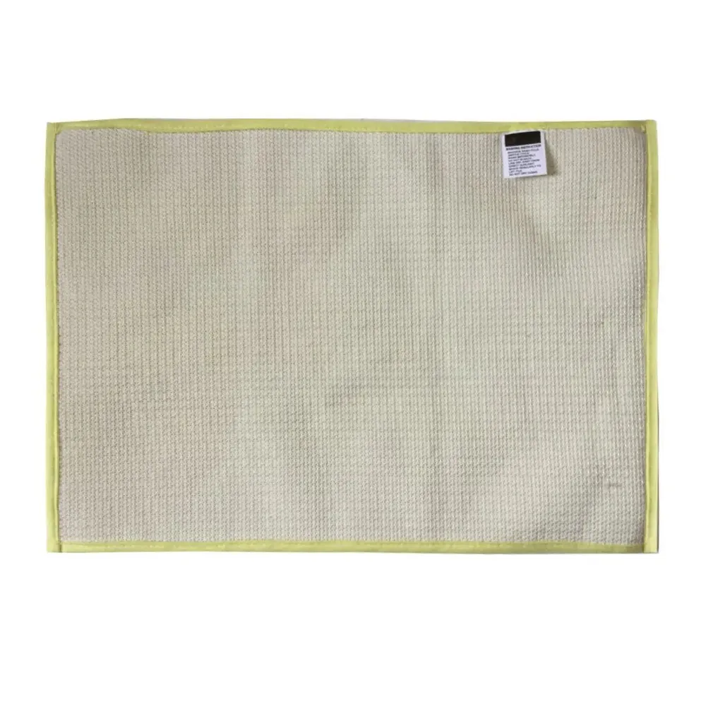 Lushomes Green No-Slip 2200 GSM Bathmat with High-Pile Microfiber
