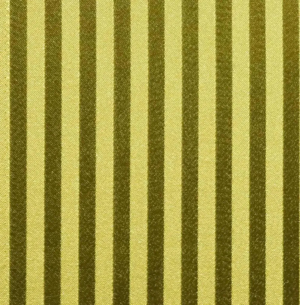 Lushomes Green Satin Striped Blackout Window Curtain