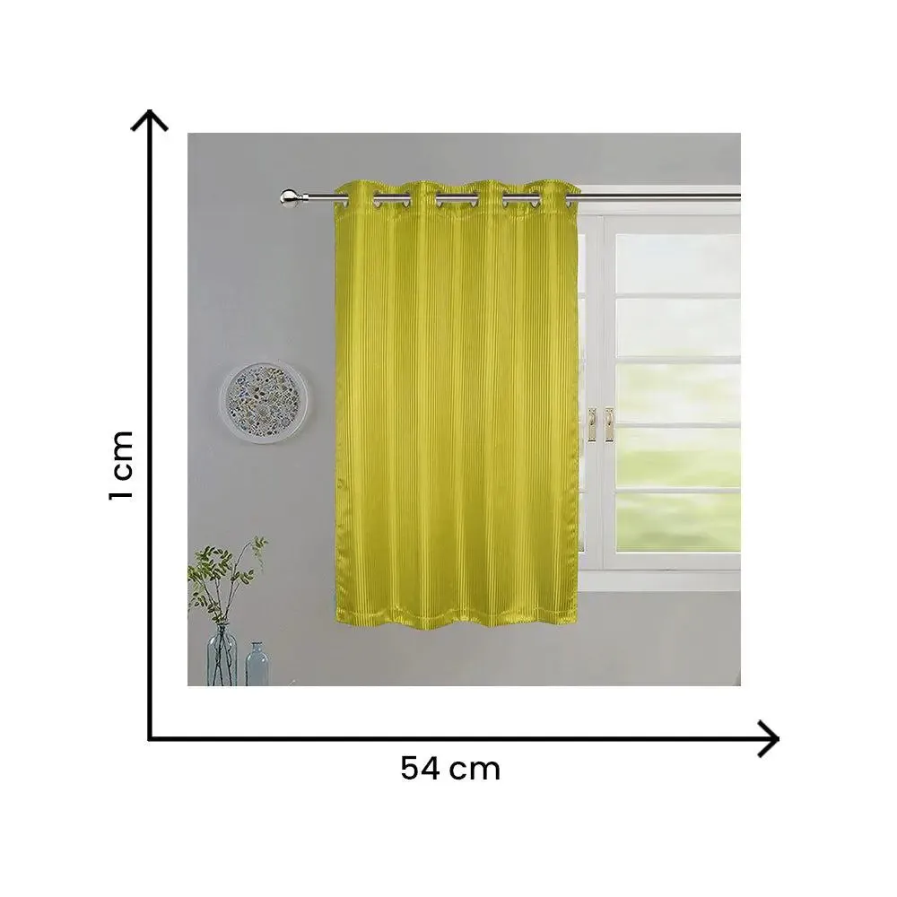 Lushomes Green Satin Striped Blackout Window Curtain
