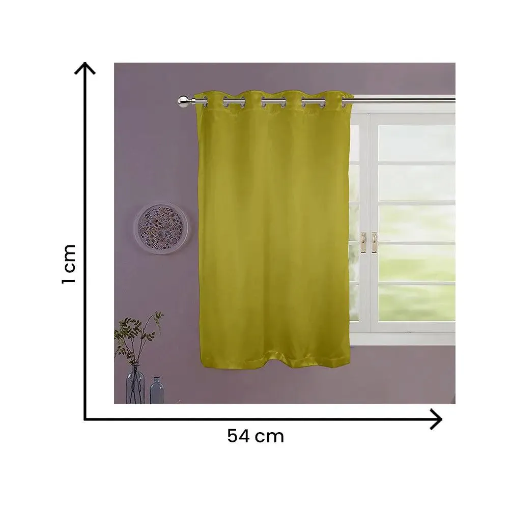 Lushomes Green Window Curtain with 8 Metal Eyelets