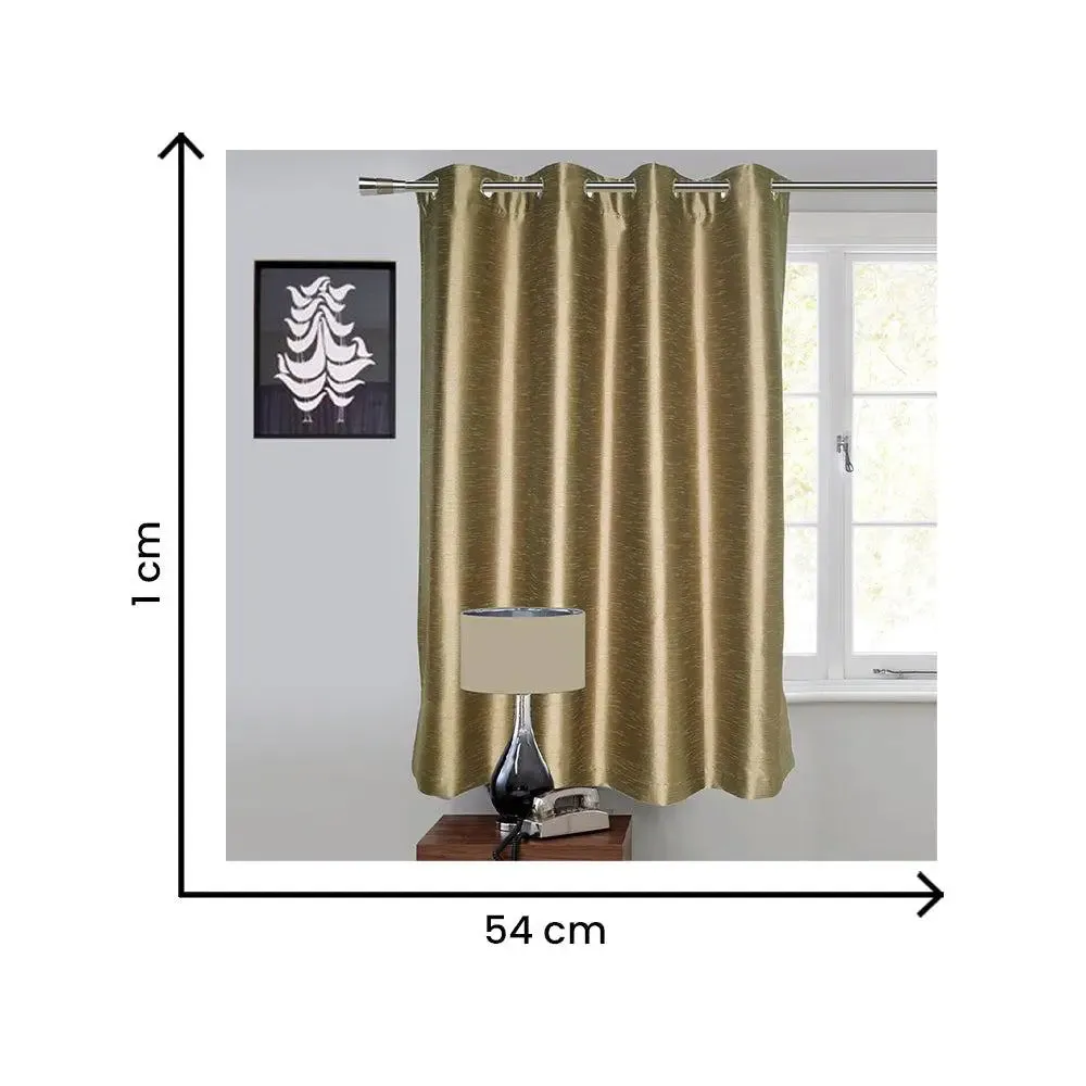 Lushomes Green Window Curtain with Polyester Lining