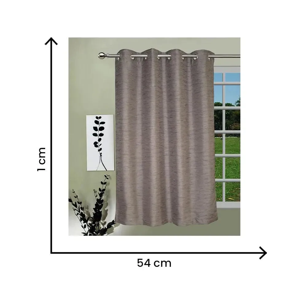 Lushomes Grey Matka Silk Curtain for Windows