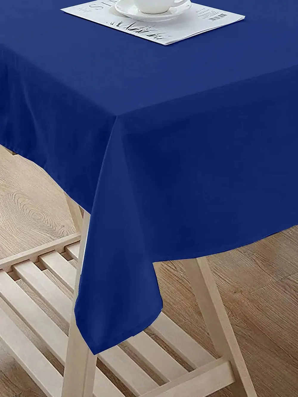 Lushomes Ink Blue Classic Plain Dining Table Cloth (Pack of 1)