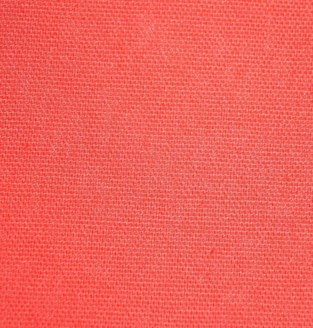 Lushomes Light Red Plain Cotton Curtains with 8 Eyelets for Long Door (Pack of 1)